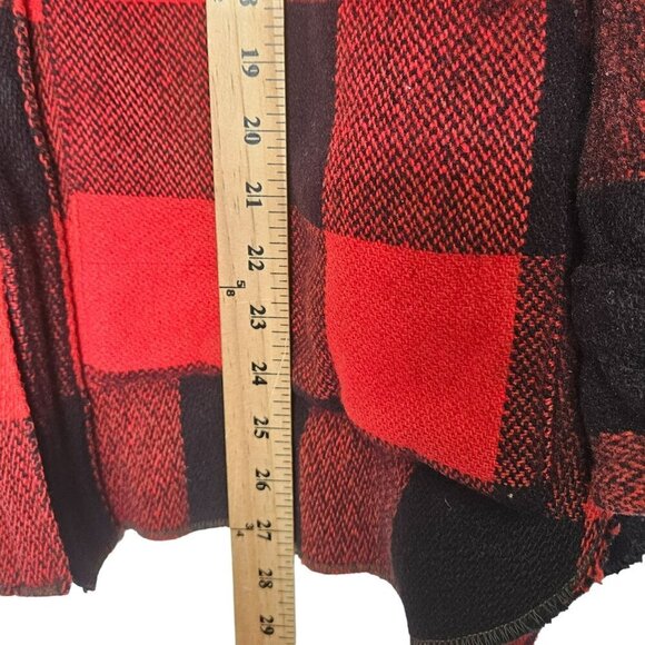 Woolrich Vintage 90s Red Buffalo Plaid Wool Barn Coat Chore Jacket Cabincore L - Picture 9 of 16